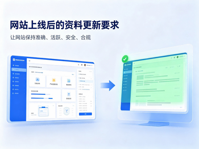 网站上线后的资料更新要求：让网站长期活跃与合规运营