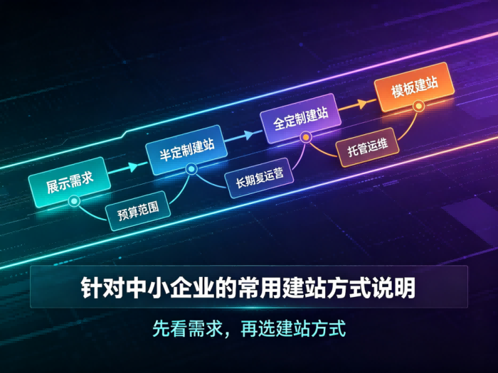 针对中小企业的常用建站方式说明