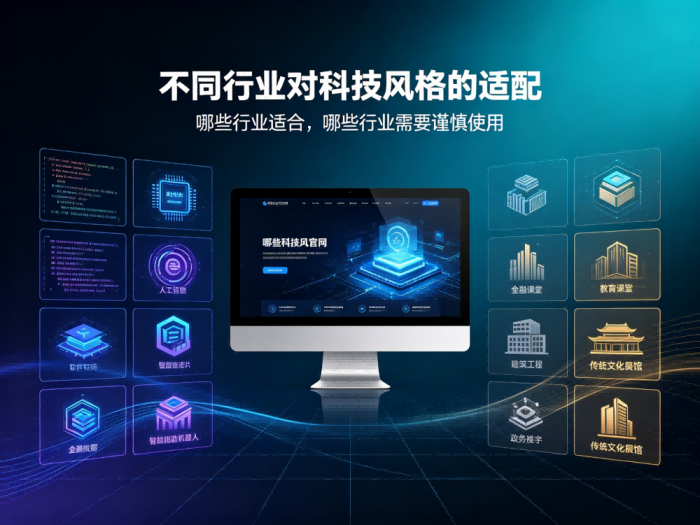 不同行业对科技风格的适配