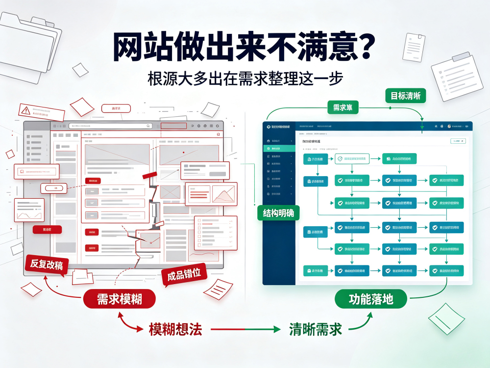 网站做出来不满意？根源大多出在需求整理这一步