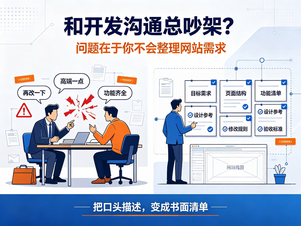 和开发沟通总吵架？问题在于你不会整理网站需求