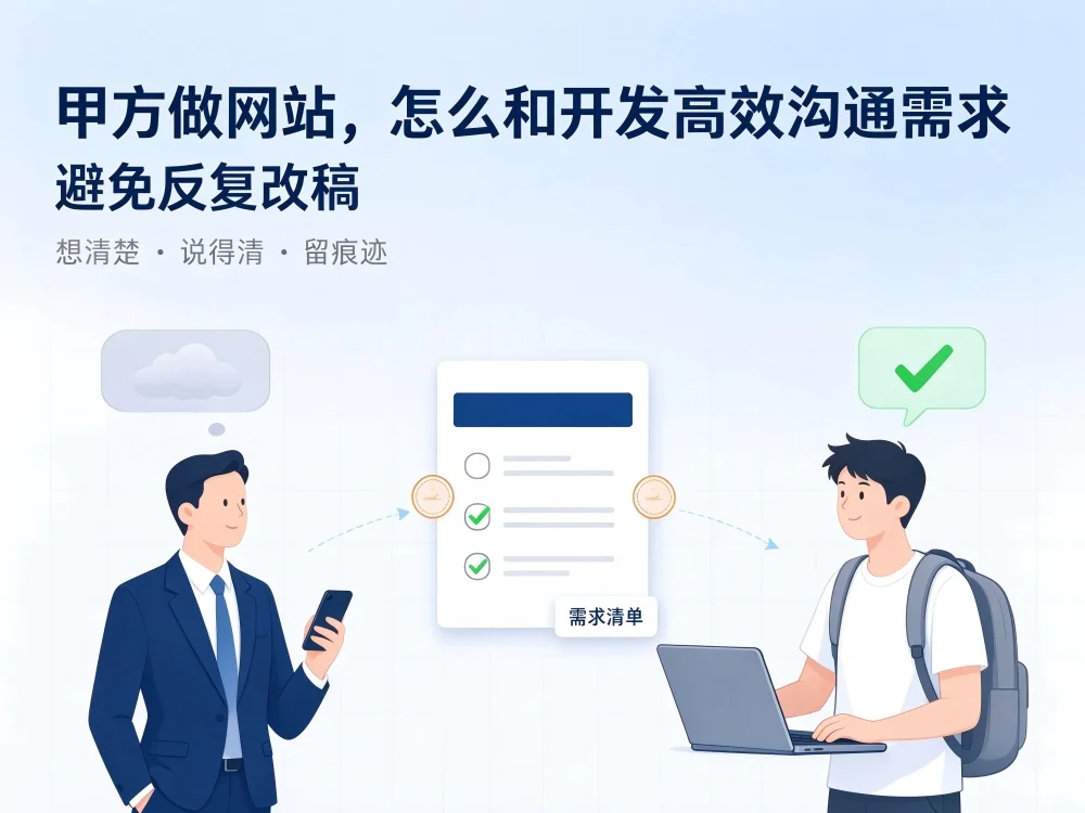甲方做网站，怎么和开发高效沟通需求，避免反复改稿