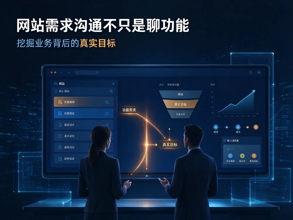 网站需求沟通不只是聊功能：挖掘业务背后的真实目标