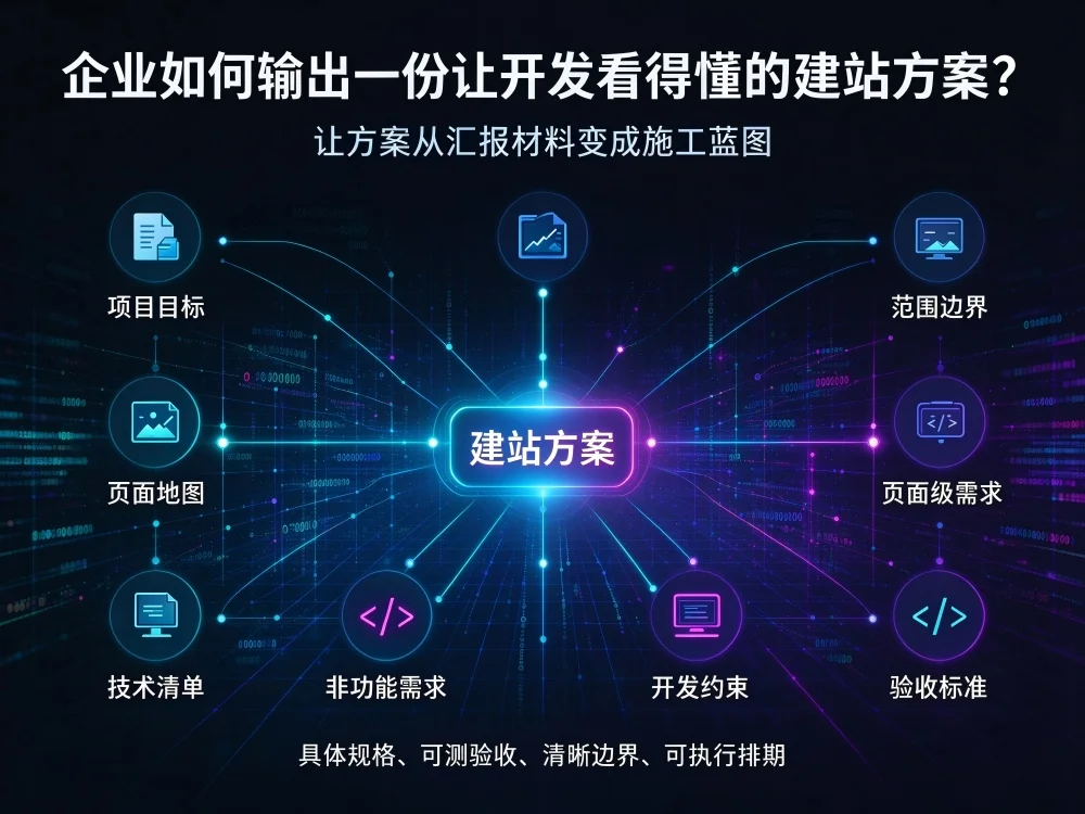 企业如何输出一份让开发看得懂的建站方案？